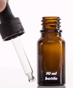 10 ml bottle brown glass with black pipette